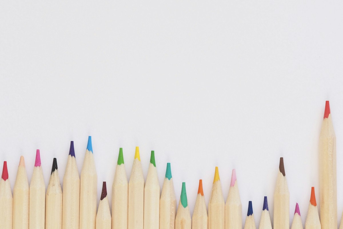 Pencils and design tools on a desk